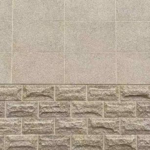 资阳 黄金麻自然面蘑菇石配荔枝面干挂