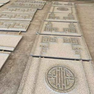 资阳 白麻花岗岩外墙立面雕刻板