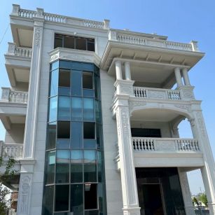 资阳 白麻花岗岩别墅外墙干挂效果展示