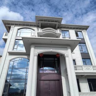 资阳白麻别墅外墙干挂石材效果示例