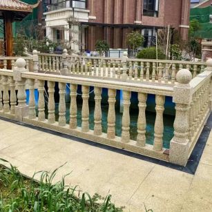 资阳黄金麻花岗岩石材栏杆，扶手，将军柱，花瓶柱