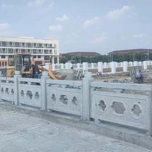 资阳 白麻花岗岩荔枝面河道栏杆