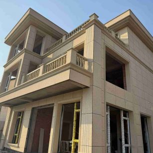 资阳 黄金麻花岗岩石材荔枝面外墙干挂效果展示