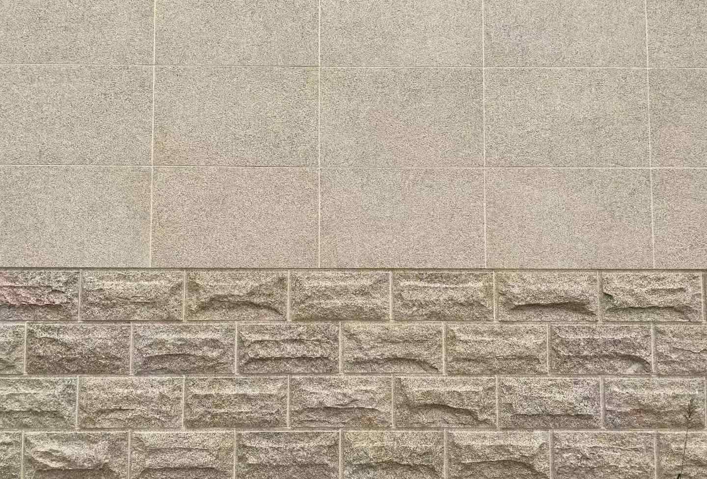 资阳 黄金麻自然面蘑菇石配荔枝面干挂