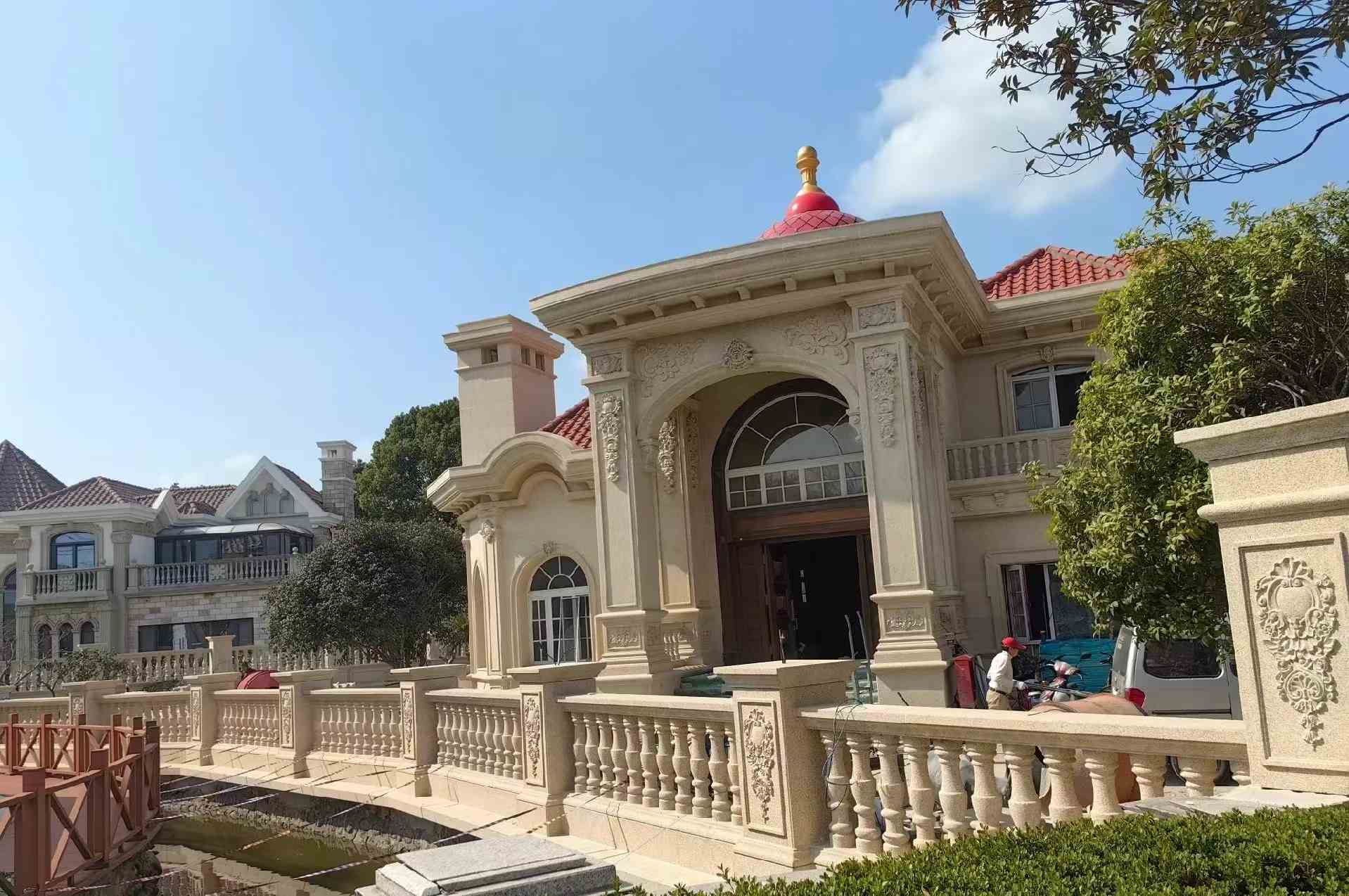 资阳 黄金麻花岗岩欧式别墅