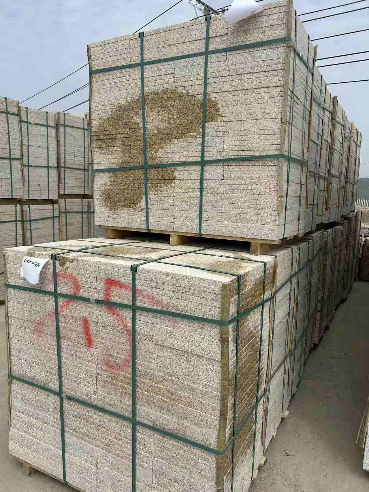 资阳 黄金麻花岗岩石材荔枝面地铺石2.5*300*600