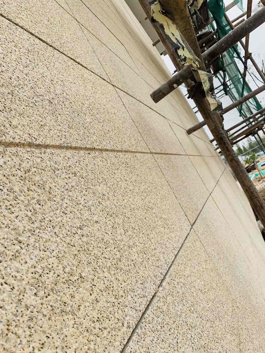 资阳 黄金麻花岗岩荔枝面外墙干挂石材效果示例