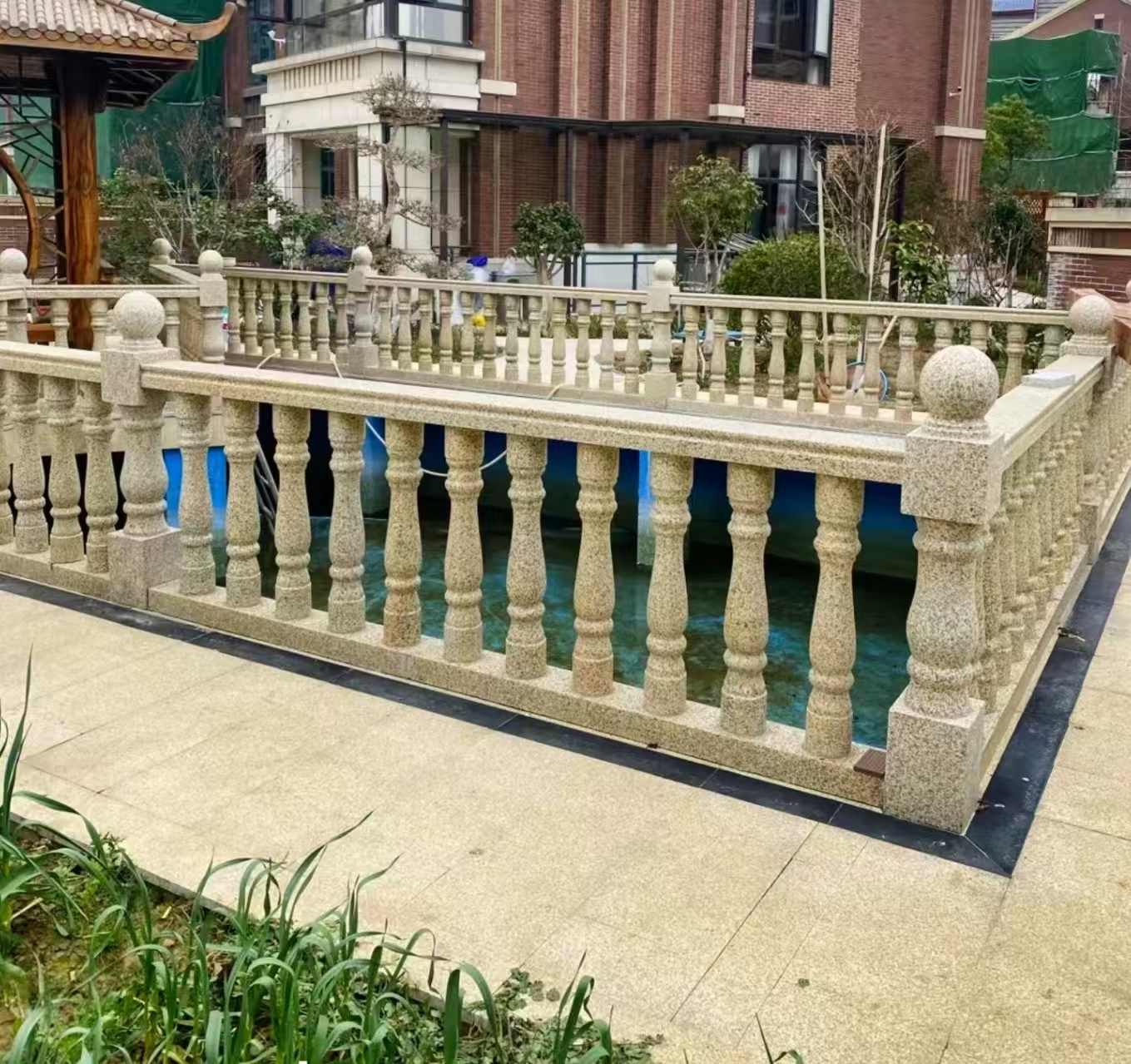 资阳黄金麻花岗岩石材栏杆，扶手，将军柱，花瓶柱