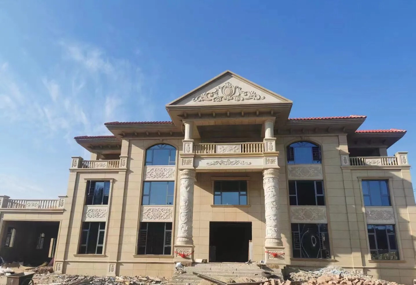 资阳 黄金麻花岗岩别墅外墙干挂