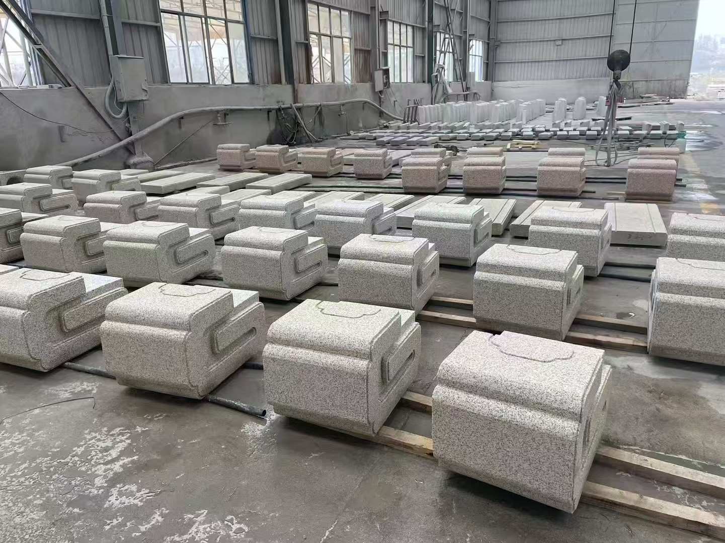 资阳 白麻花岗岩异形加工-石凳，坐凳