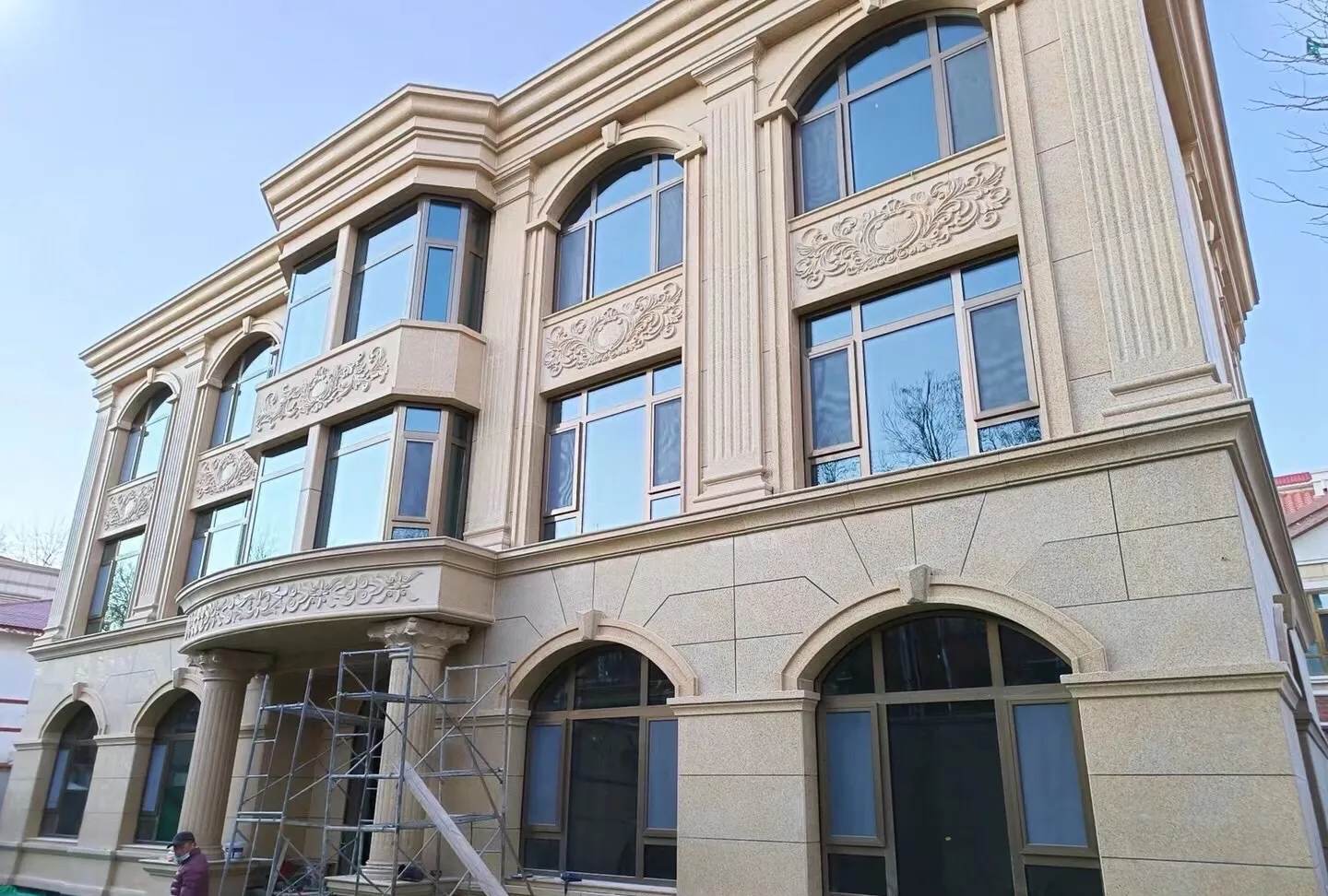 资阳 黄金麻花岗岩别墅外墙干挂